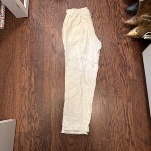 Cream linen pants